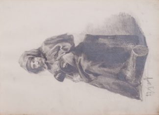 Арк. 5. Чернець з глечиком і склянкою