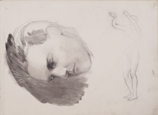 Арк.7. Голова юнака; оголена фігура чоловіка