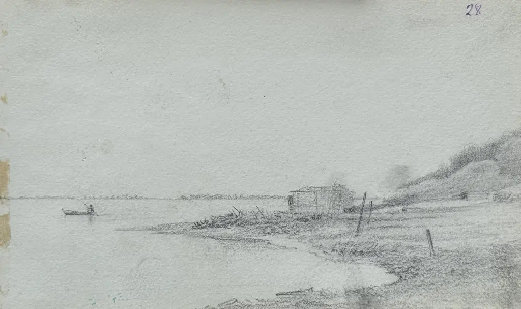 Sheet 26. Landscape. Paper, pencil; 11.4 × 19.5 cm