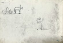 Арк.2 (на звороті). Віз; фігура дитини (начерки)