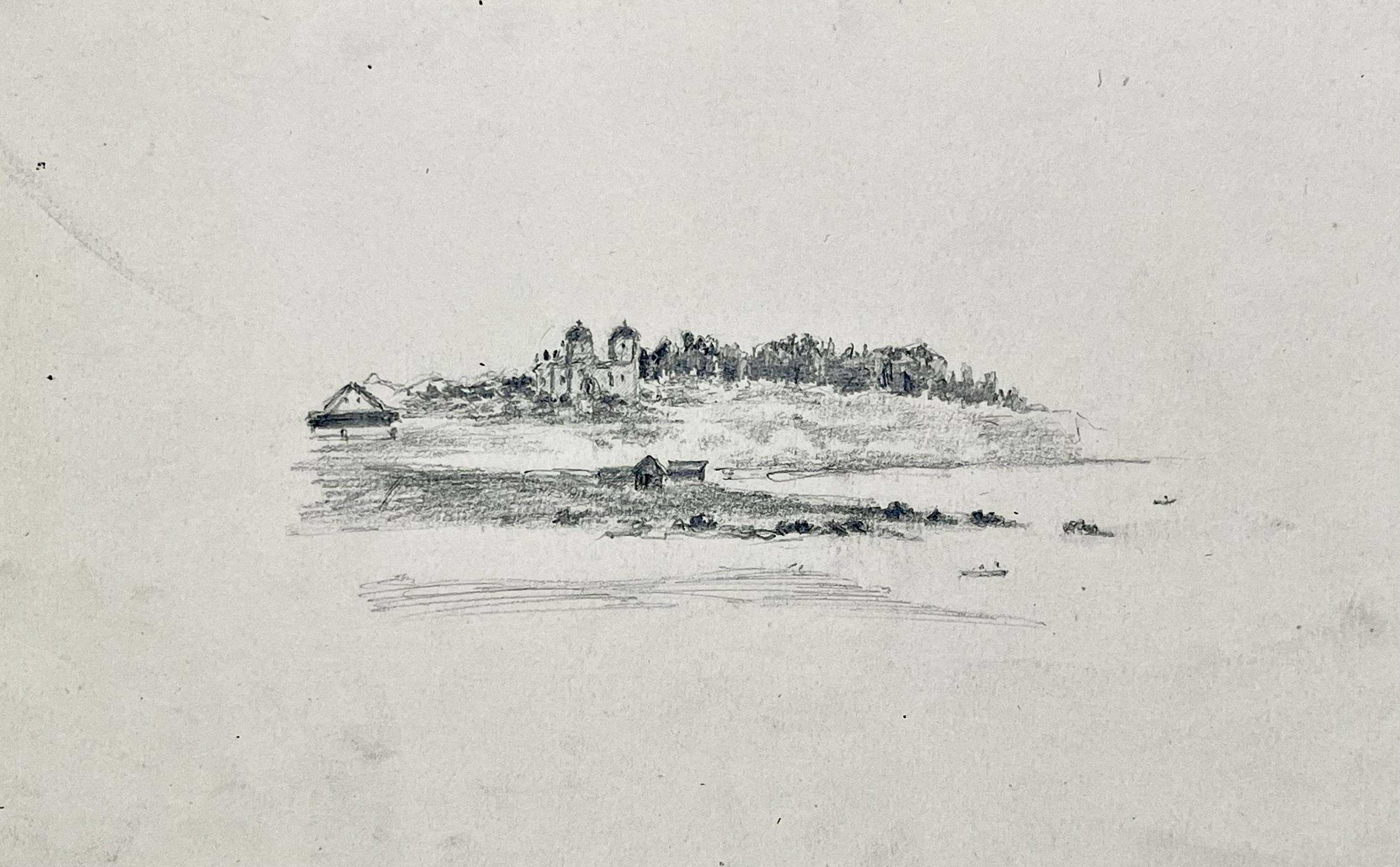 Арк.30. Пейзаж з церквою. 