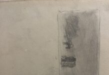 Арк.54 (на звороті). Начерк жанрової сцени